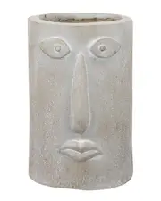 Northlight Large Abstract Face Ceramic Outdoor Garden Planter