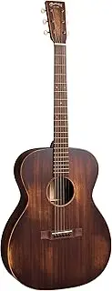 [Martin] Guitar 000-15M StreetMaster with Gig Bag, Acoustic Guitar for the Working Musician, Mahogany Construction, Distressed Satin Finish, 000-14 Fret, and Low Oval Neck Shape