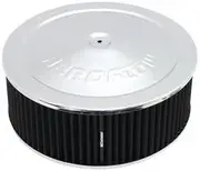 Aeroflow 14" X 5" Air Cleaner Assy 5-1/8" Dropbase Chrome, Cotton - AF2851-1300