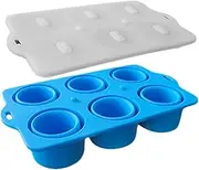 Popsicle Makers for The Freezer | Freezer Popsicle Molds | 6-Cavity Silicone Fun Reusable Leak-Proof Holder Container Mould for Baby Feeding Teething Relief Weaning Party