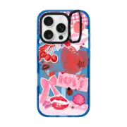 iPhone 16 Pro Impact Ring Stand Case MagSafe Compatible Transparent Junk Journal Stickers