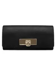 Michael Kors Women's Callie Carryall Leather Wallet Black 35H6GYAE7L