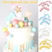 4/20Pcs Ball Cake Topper Birthday Party Baby Shower Wedding Christmas Decoration