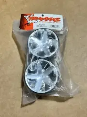 Traxxas 1/10 Stampede ALL-STAR REAR Wheels (2) CHROME 2.8" 3772 RC Parts Rustler