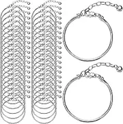 Hicarer 27 Pieces Snake Charm Bracelet Chain Charm Bracelet Adjustable Charm Bracelet with Heart Shape Extender Chain Copper Bracelet Chain DIY Bracelet Chain for Women Jewelry Making