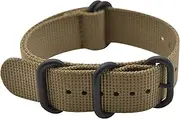 [ArtStyle] Watch Band with Ballistic Nylon Material Strap and High-End Black Buckle (Matte Finish Buckle)