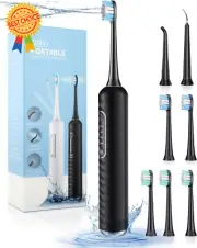 Electric Toothbrush with Water Flosser 3-in-1 7 Modes Combo for Adults Travel