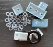 120x Rubber Keycap O-Ring W/ Cap Puller Switch Dampen Sound Mechanical Keyboard