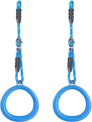 Non-Slip Gymnastics Rings Kids Monkey Bars Swing Trapeze Bar with Adjustable Str