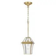 Rye Vintage Pendant Hanging Lamp Light Glass Solid Brass Brass Clear