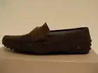 Lacoste men casual shoes slip on brown size 8.5 us new with box