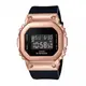 【CASIO】G-SHOCK 經典5600系列女版 玫瑰金不鏽鋼錶殼x樹脂錶帶 GM-S5600PG-1台灣卡西歐公司貨