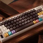 PBT Japanese Brown keycap Set 129 Keys Cherry Profile Cute Keycaps Custom Dye...