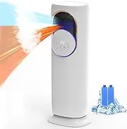 ADVWIN 4L Evaporative Air Cooler, 4 in 1 Cooler & Heater Fan with Humidifier & UV Light, 3 Speeds Fan & 1800W Heating for Bedroom Living Room Office