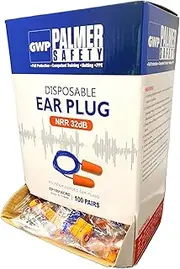 ATERET Earplugs 100 Pairs I 32db Noise Cancelling Soft Disposable Corded Ear Plugs I Safety Hearing Protection for Travel Concert Hunting Shooting Range Work Construction