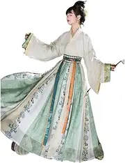 [UNYQBFKM] Chinese Antique Traditional Hanfu Costume for Stage Show Performance Cosplay,A-M=160-164cm
