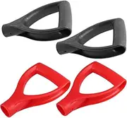 Uonlytech 4pcs D Shaped Shovel Replacement Handle Ergonomic Grip Handles for Gardening and Digging Durable Inner Comfortable Use