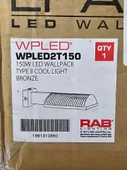 RAB LED Strong Long Lasting light w/WallMount Plate 5000k 150w WPLED2T150 ~NEW~