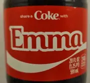 Share A Coke With Emma 2025 Limited Edition Personalized Coca-Cola Coke Bottle