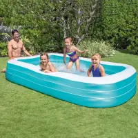 在飛比找蝦皮購物優惠-玩樂生活 美國INTEX 58484 長型藍色充氣游泳池 兒