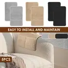5Pcs Sofa Armrest Cover with Side Storage Pockets Lambswool Sofa Arm faoza
