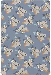 Fitted Crib Sheets for Boys Girls Soft Breathable Comfortable Baby Play Yard Sheet for Cribs and Toddler Beds 52x28in Cute Cartoon Koala Floral Pattern