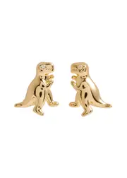 Coach Rexy Dinosaur Stud Earrings - Gold ONE SIZE