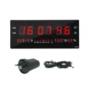 Digital Large Big Jumbo LED Wall Desk Clock Display With Calendar Temperature AU