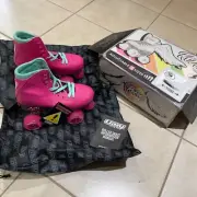 Crazy Skates Retro Roller Skates | Size Adjustable 3-6 Medium Pink NEW