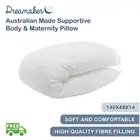 Dreamaker Australian Made Supportive Body & Maternity Sleep Pillow Soft & Comfy