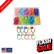 Vibrant 150-Piece Stitch Marker Set - Essential for Knitting & Crochet Projects