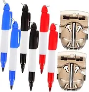 ibasenice 1Set Golf Ball Marker Golf Alignment Tool with Liner Marker Pens for Precise Ball Marking Improves Putting Accuracy for Men Women
