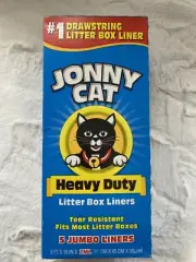 Jonny Cat #1 Heavy Duty Drawstring Litter Box Liners – 5 Jumbo Tear-Resistant