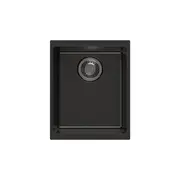 ACA 370 x 460 x 200mm Black Single Bowl Granite Kitchen Laundry Sink Top/Flush/Under Mount