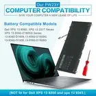 60WH PW23Y Battery For Dell XPS 13 9360 13-9360-D1605G Series RNP72 TP1GT 4 Cell