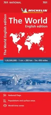 The World - Michelin National Map 701 by Michelin (English) Folded Book
