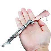Miniature Toy Pump-Action Shotgun Replica Gun Model Keychain