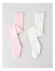 [Sprout] 2 Pack Jacquard Heart Tights in Multi