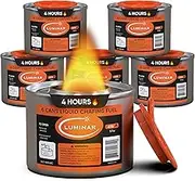 Luminar Resealable-Wick Chafing Fuel Cans, 6 Pack, 4 Hour - Premium Quality Burners for Food Warmers - No More Spills, Waste, or Hassle - Perfect for Convenient, and Long-Lasting Event Catering