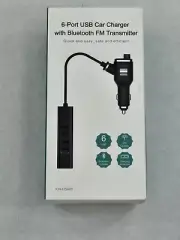 6-port USB Car Charger Whit Bluetooth FM transmitter