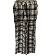 nwt Nordstrom BP. Flannel PJ Pants Cozy Black Pepper Check Plaid HighRise size S