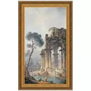 Design Toscano The Ruins Near The Water, 1779: Canvas Replica Painting: Small