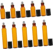 CTIRCHIU 10Pcs Refillable Glass Roller Bottles Portable and Makeup Bottles for Essential Oils Travel Friendly Leakproof Design for Skincare and Perfume