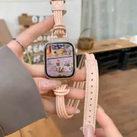 在飛比找蝦皮商城精選優惠-皮繩真皮金屬拼接雙圈表帶 iwatch錶帶 雙圈錶帶 皮質錶