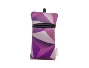 Men Women Neoprene Carry Bag Phone Sleeve Pouch Large Geometric Pattern Purple