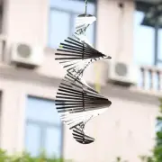 Kinetic Spiral Wind Spinner Sculptures Wind Catcher Pendant 3D Visual Dynamic
