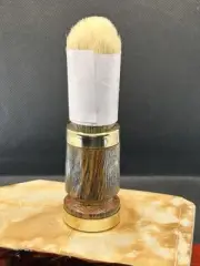 Straight Razor shaving brush( Burnt-Grain,With Brass Accents,Badger Hair -20mm)
