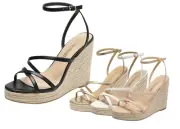 Women Ankle Strap Open Toe Espadrille Platform Wedge Sandals Vacation Sandals