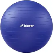 Trideer Exercise Ball (45-85cm) Extra Thick Yoga Ball Chair, Anti-Burst Heavy Duty Stability Ball Supports 2200lbs, Birthing Ball with Quick Pump (Office & Home & Gym)