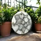 18" Round White Agate Coffee Table Modern Arts Agate Bar Top Home Decor Interior